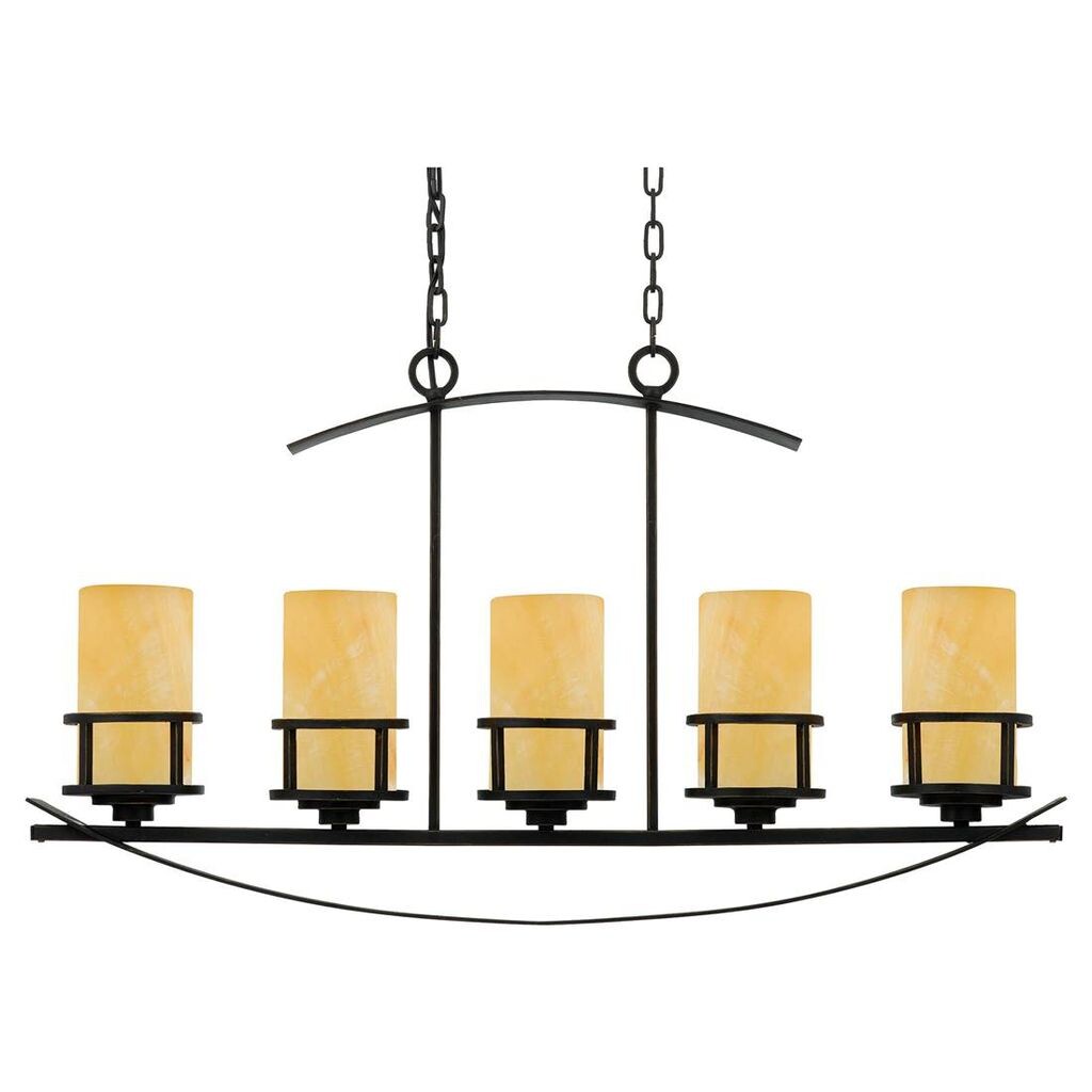 

Подвесной светильник Kyle, кованое железо и оникс, 5 лампочек Elstead Lighting