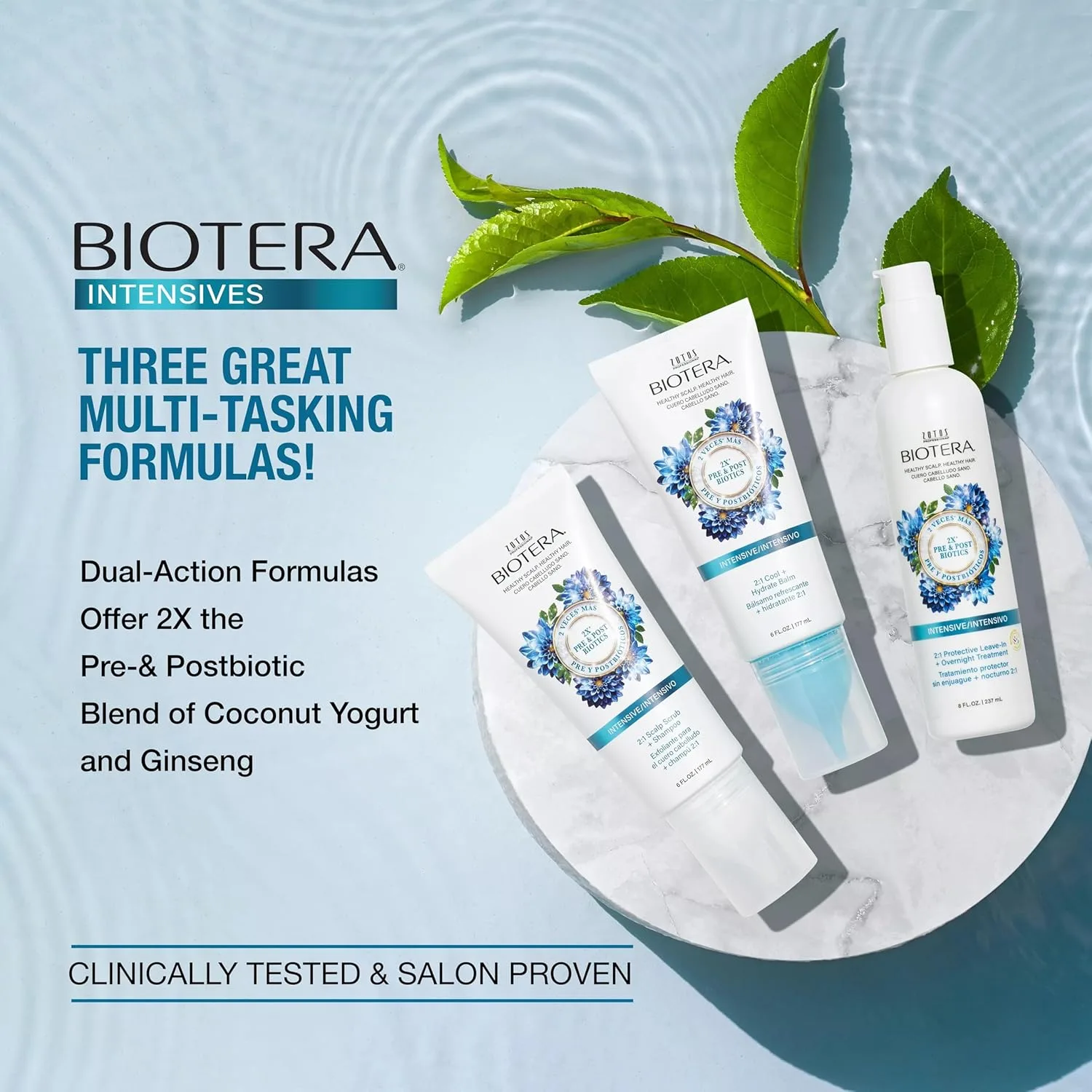Кондиционер-бальзам Biotera Intensives 2:1 Cool + Hydrate | Веганский продукт, не тестируется на животных | Без парабенов и сульфатов | Подходит для окрашенных волос | 170 мл — фото 3