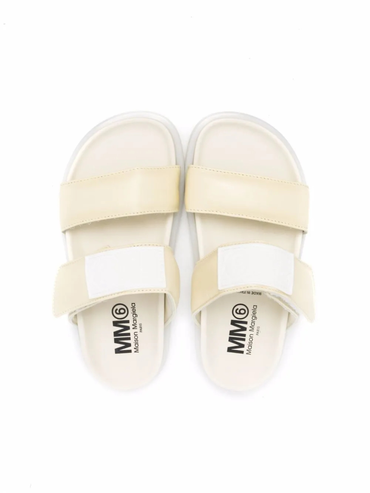 MM6 Maison Margiela Kids сандалии с закругленным носком, желтый — фото 3