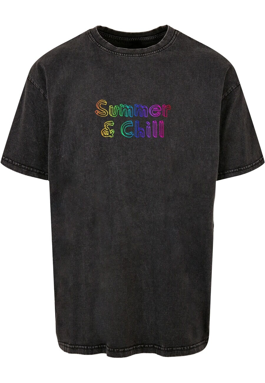 

Футболка Merchcode SUMMER AND CHILL RAINBOW, черный
