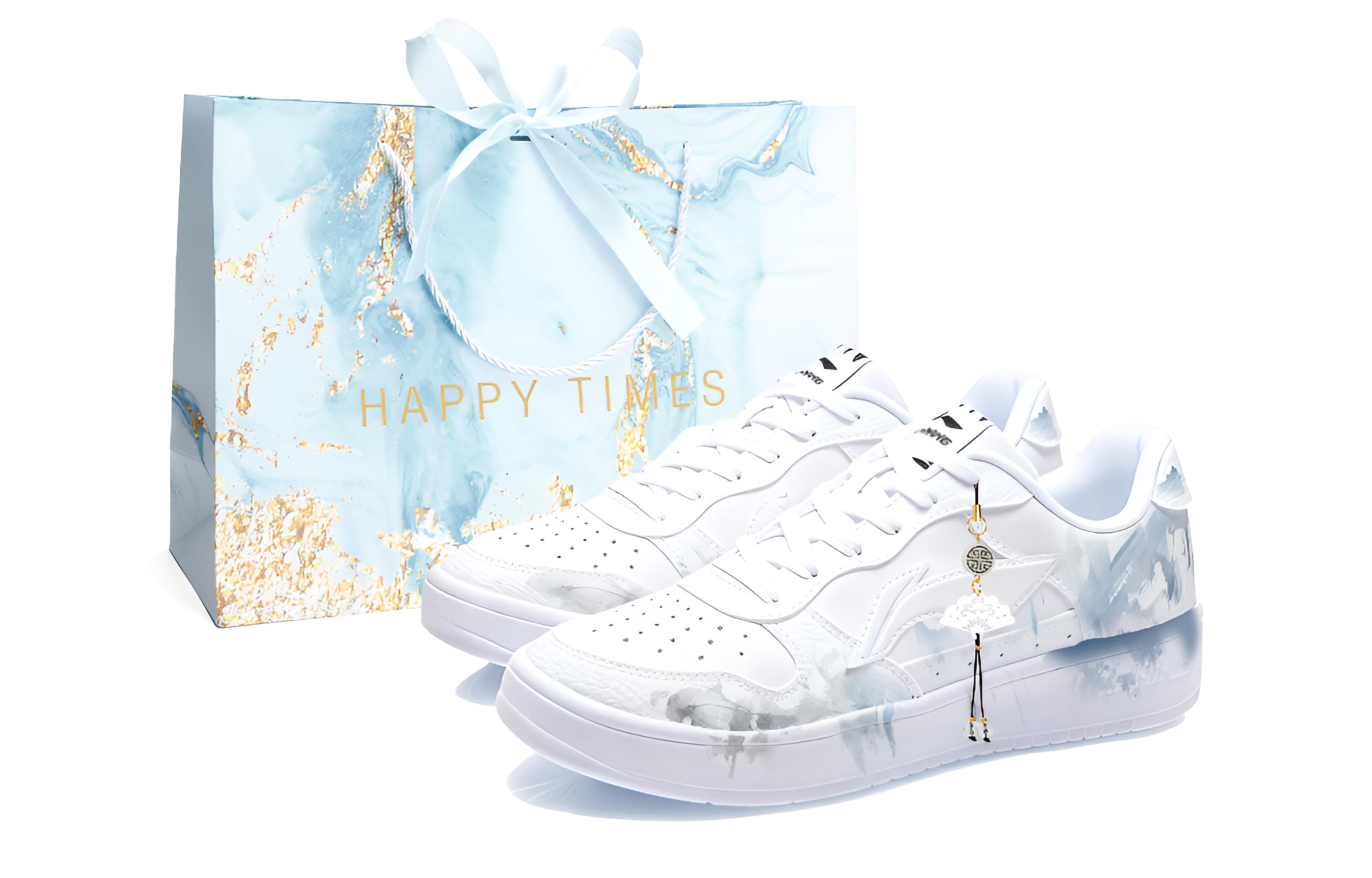 

Кроссовки для скейтбординга LiNing Pontoon Boats с амортизацией, износостойкостью и противоскользящим покрытием, низкие, унисекс, пыльно-голубые