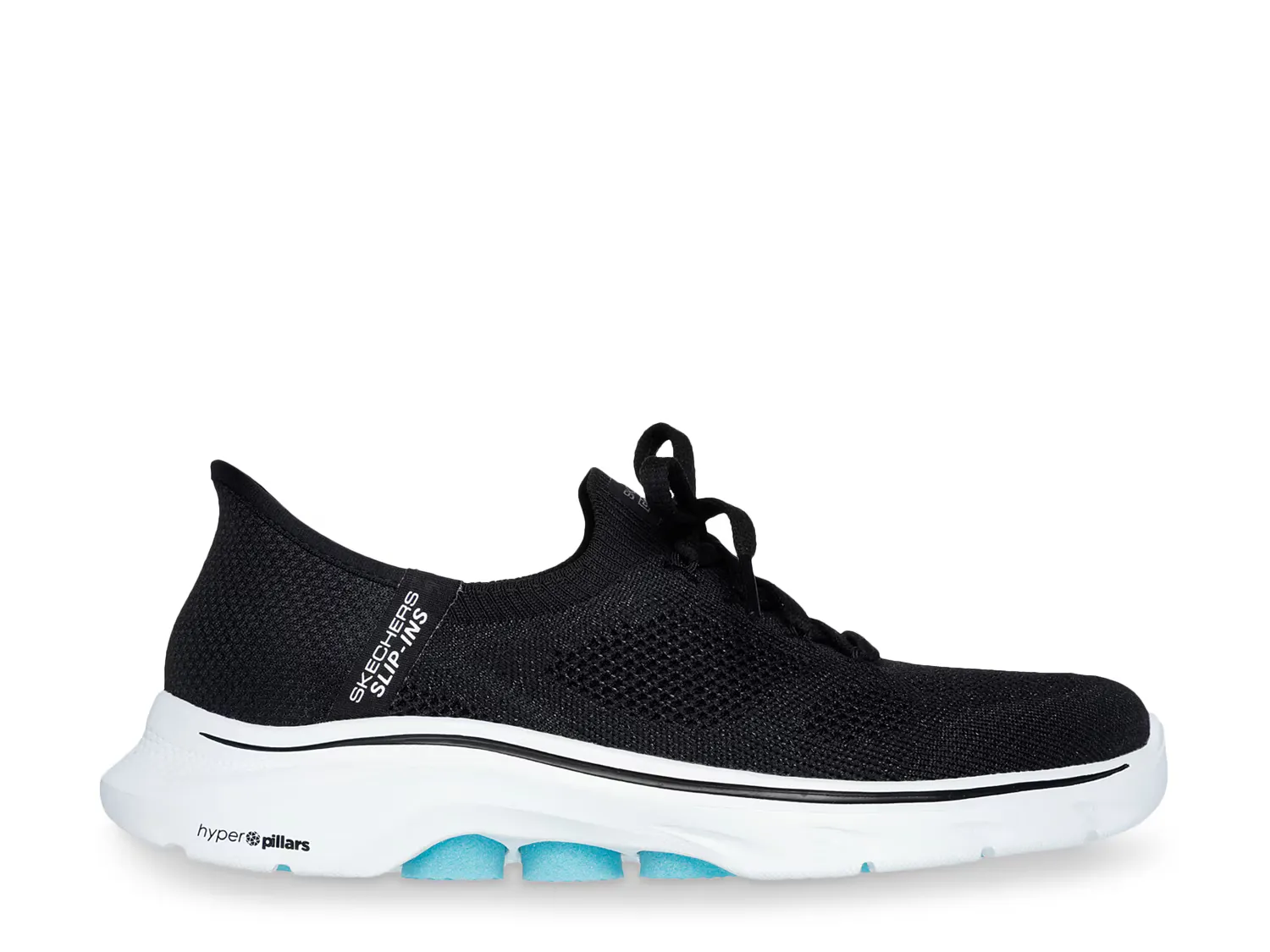 Кроссовки Hands Free Slip-ins Go Walk 7 Via Slip-On Sneaker Skechers, черный/зеленый — фото 3