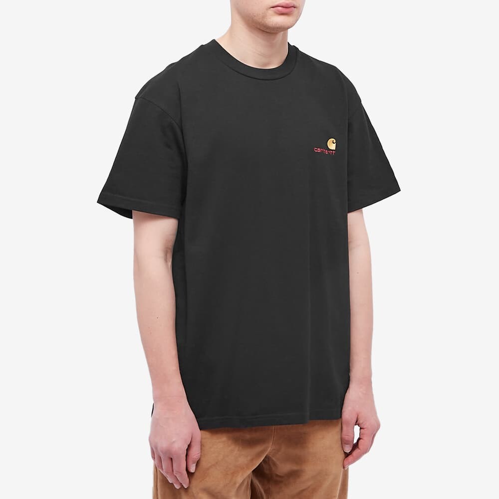 Футболка Carhartt WIP с американским шрифтом, черный — фото 2