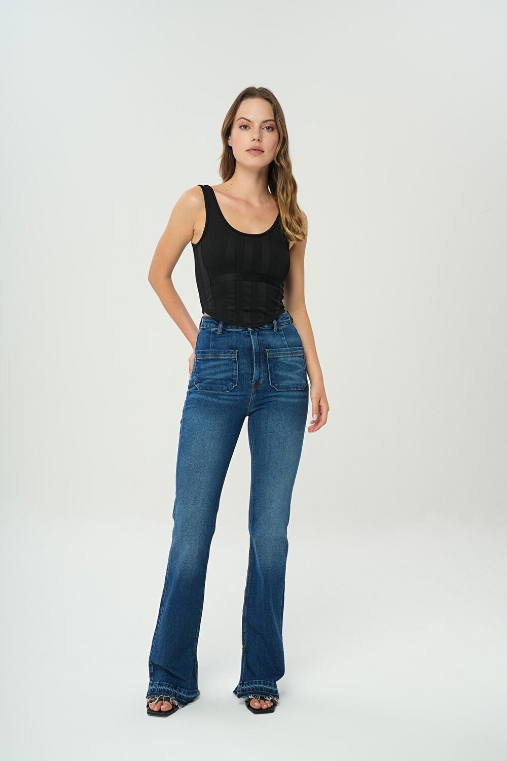 

Темно-синие джинсовые брюки Ariana с высокой талией C 4528-030 CROSS JEANS, Синий, Темно-синие джинсовые брюки Ariana с высокой талией C 4528-030 CROSS JEANS