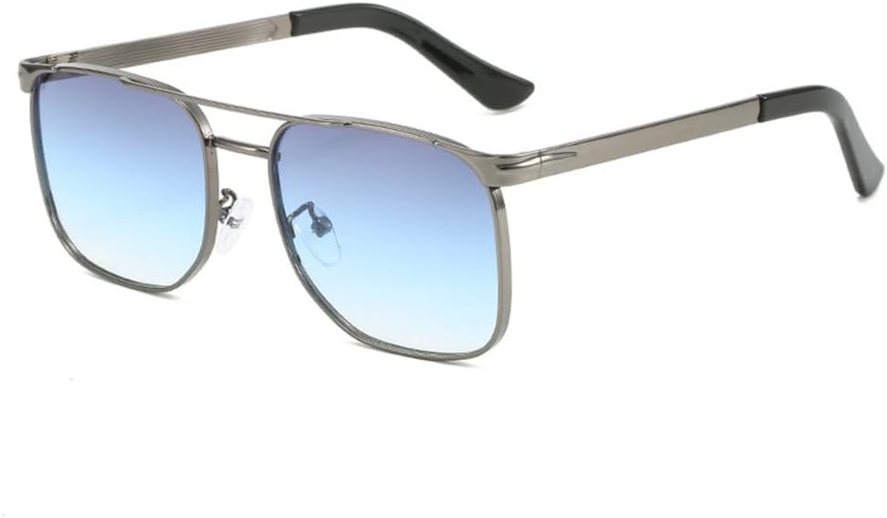 

Классические солнцезащитные очки MUTYNE с двойным дужком для мужчин, винтажные металлические солнцезащитные очки для мужчин и женщин, стильные и популярные очки для путешествий, Gray Blue