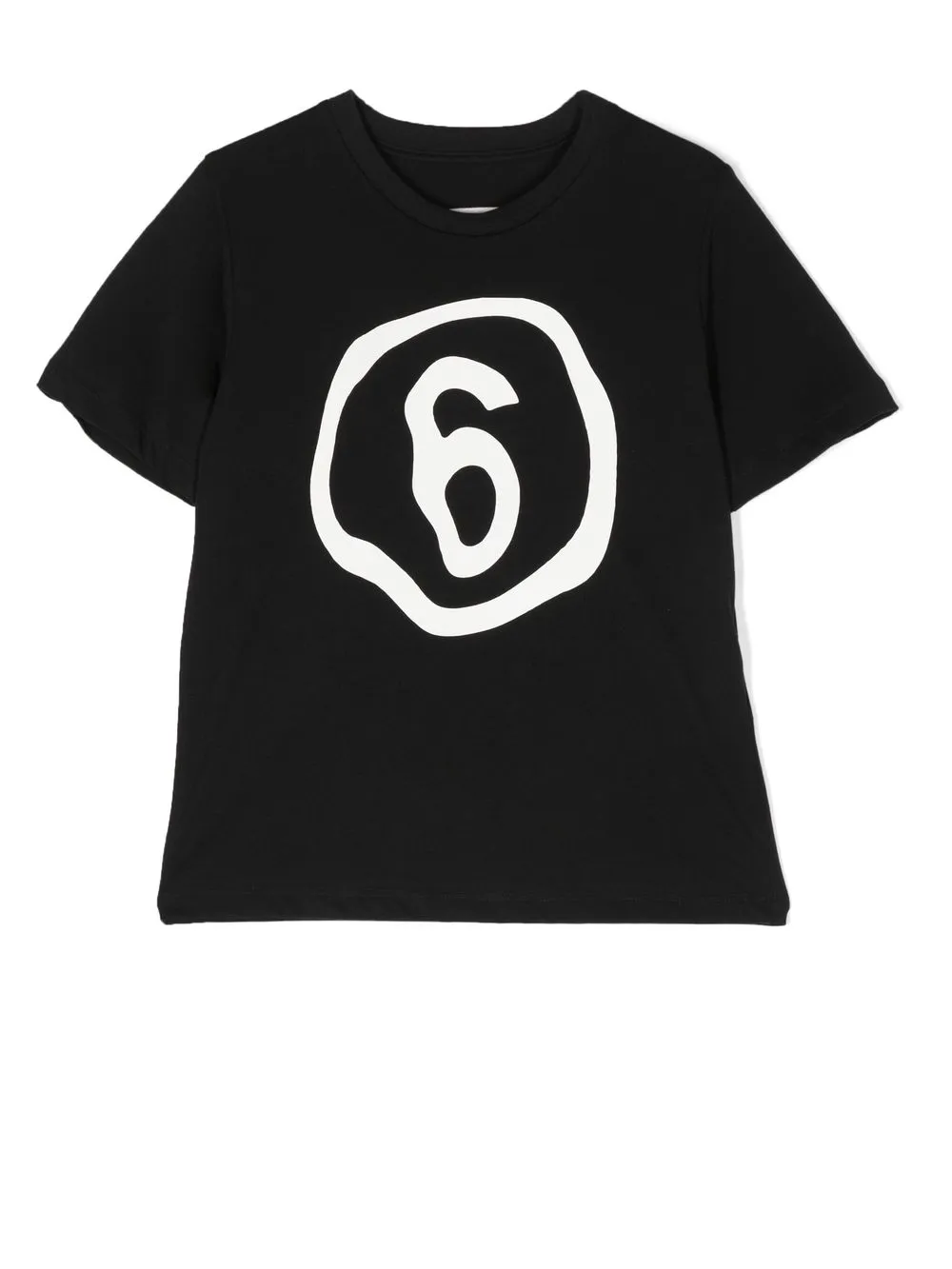 

Футболка с логотипом MM6 Maison Margiela Kids, черный
