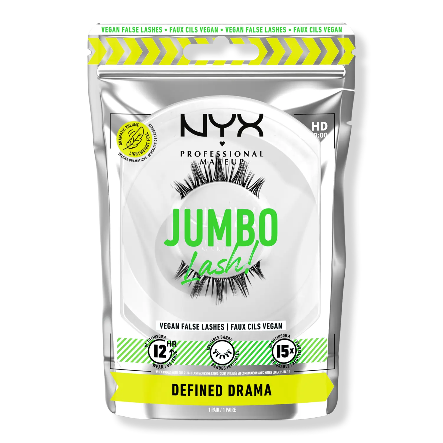 

Накладные ресницы Jumbo Lash Volumizing Fals - Defined Drama NYX Professional Makeup