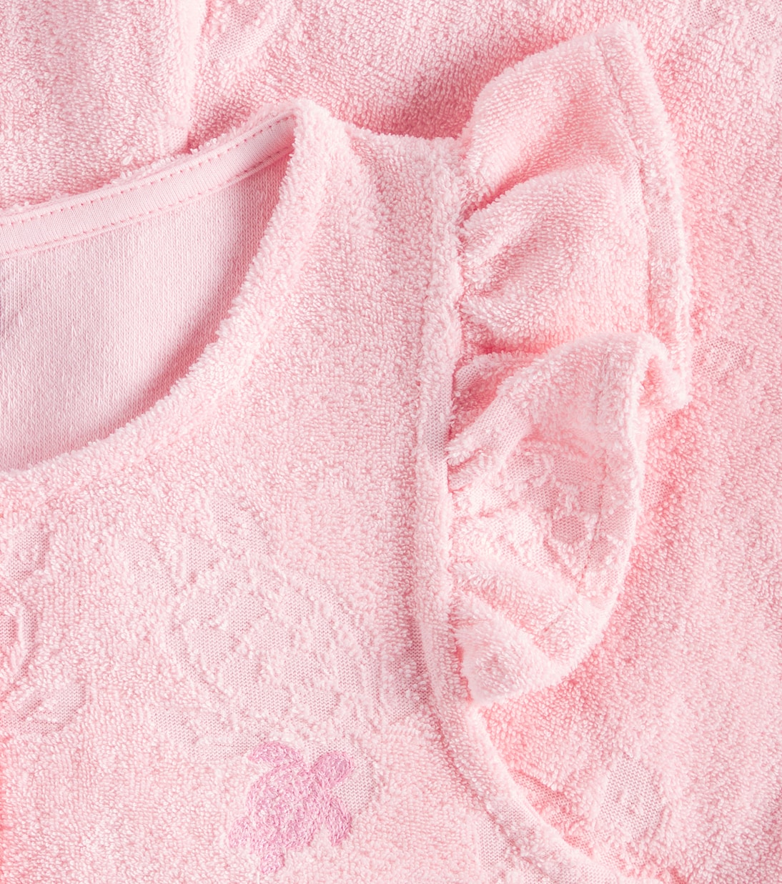 Боди из хлопкового велюра Gracias Vilebrequin Kids, Pivoine — фото 2