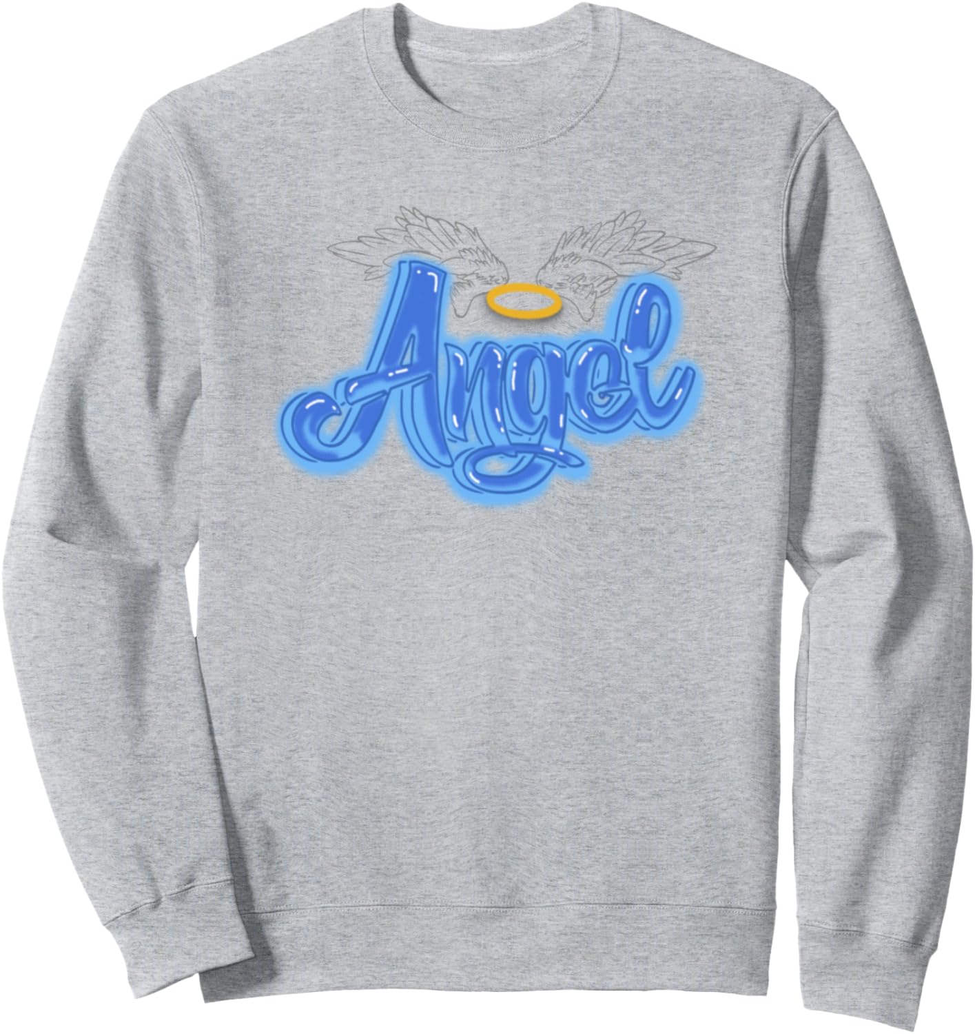 

Толстовка Angel Blue с надписью «Крылья» Trendy Apparel, серый