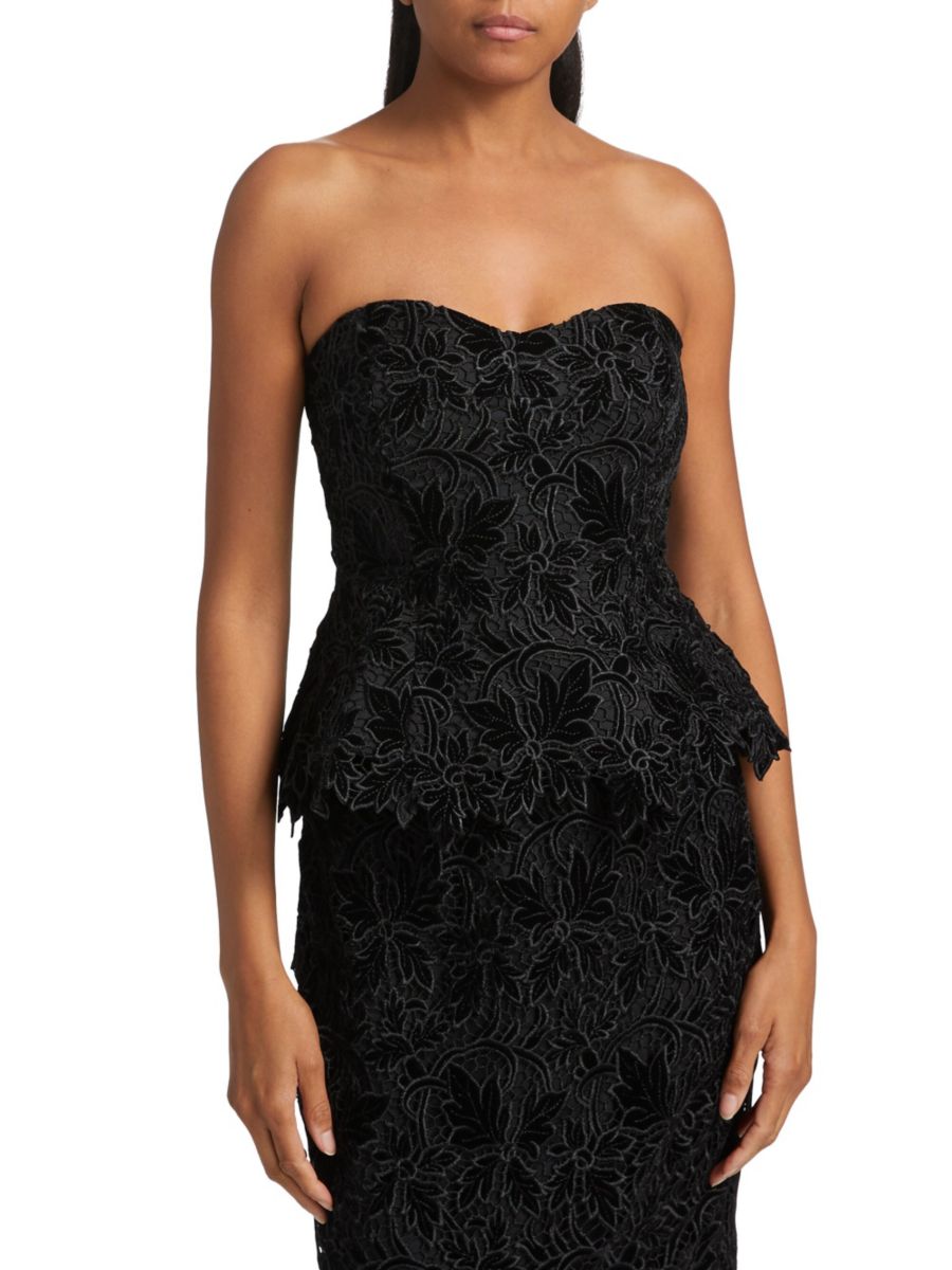 

Кружевной топ-бюстье Martin Cara Cara, цвет Black Velvet Lace