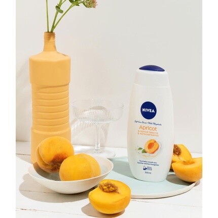 Гель для душа с маслом абрикоса и абрикосовых косточек 500 мл, Nivea — фото 3