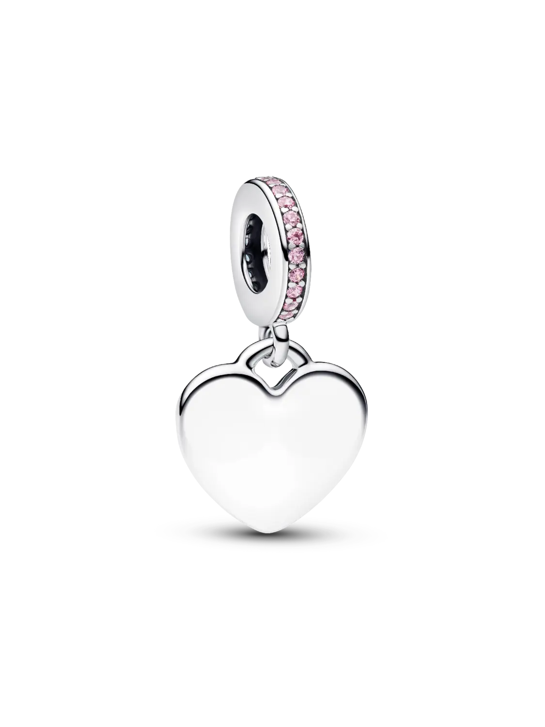 

Подвеска-сердце с розовым камнем Pandora, серебро 925 пробы