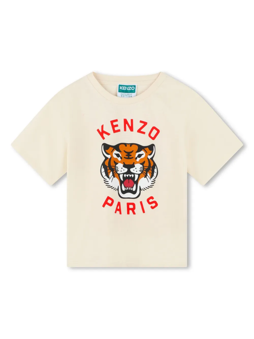 

Футболка с графичным принтом Kenzo Kids, нейтральный