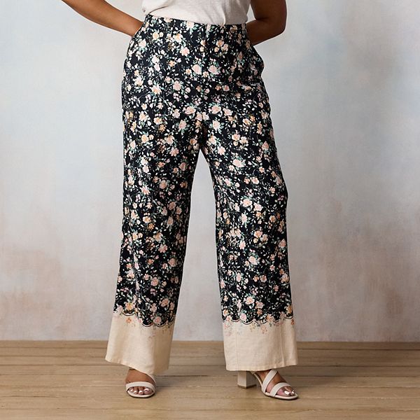 

Брюки с эластичной спинкой и драпировкой Plus size Lc Lauren Conrad