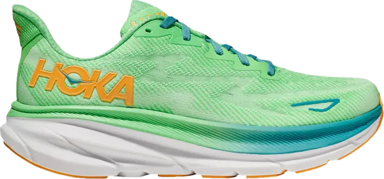 

Кроссовки Clifton 9 Wide 'Zest Lime Glow', зеленый