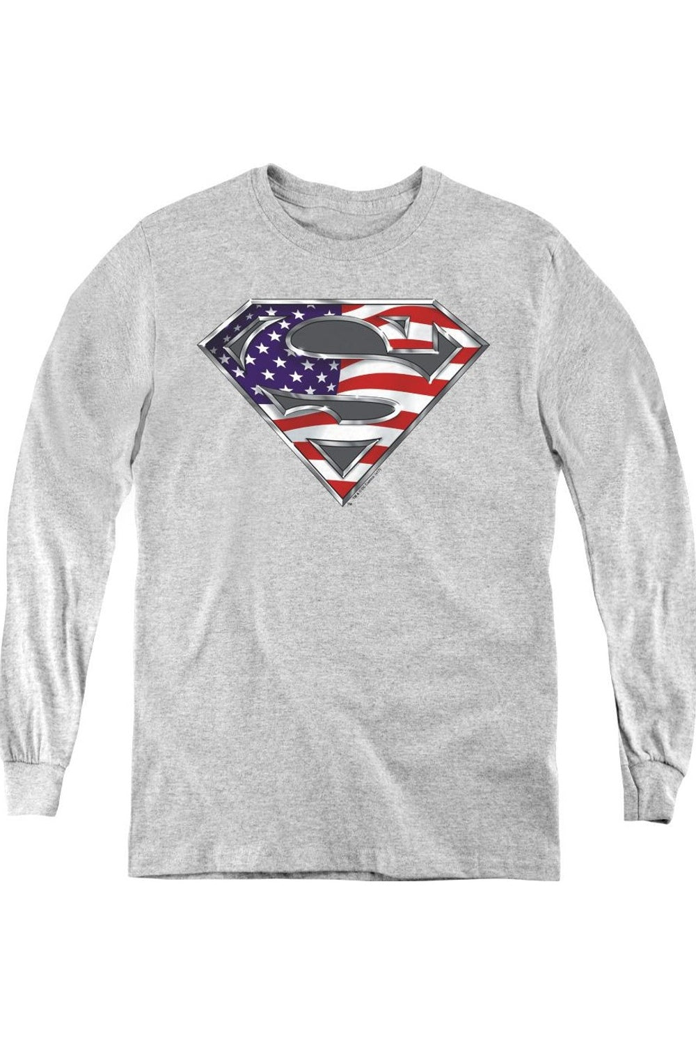 

Футболка с длинным рукавом Superman для детей Gildan, Athletic Heather