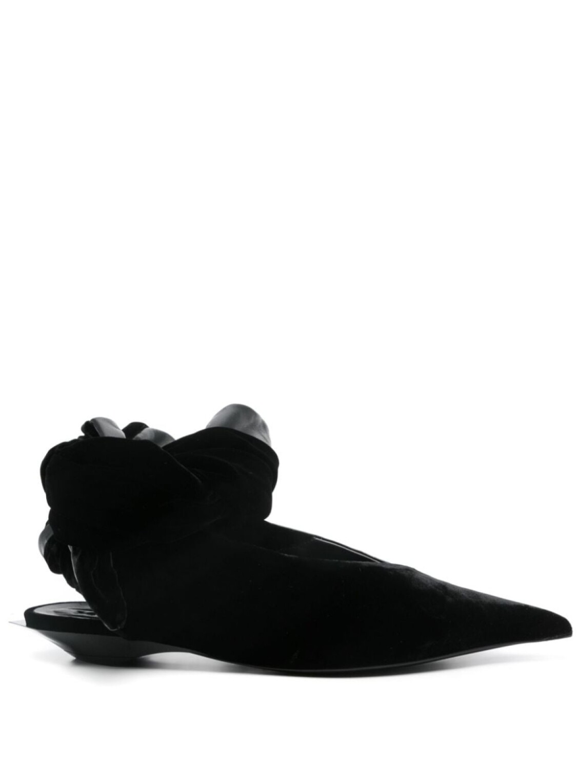 

Кожаные мюли с узлом Mugler, черный