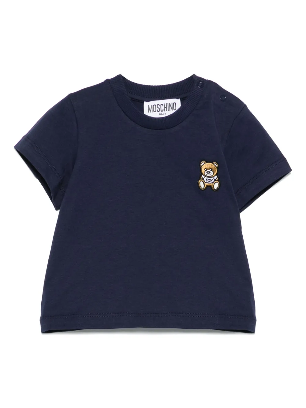 

Футболка с узором Teddy Bear Moschino Kids, синий