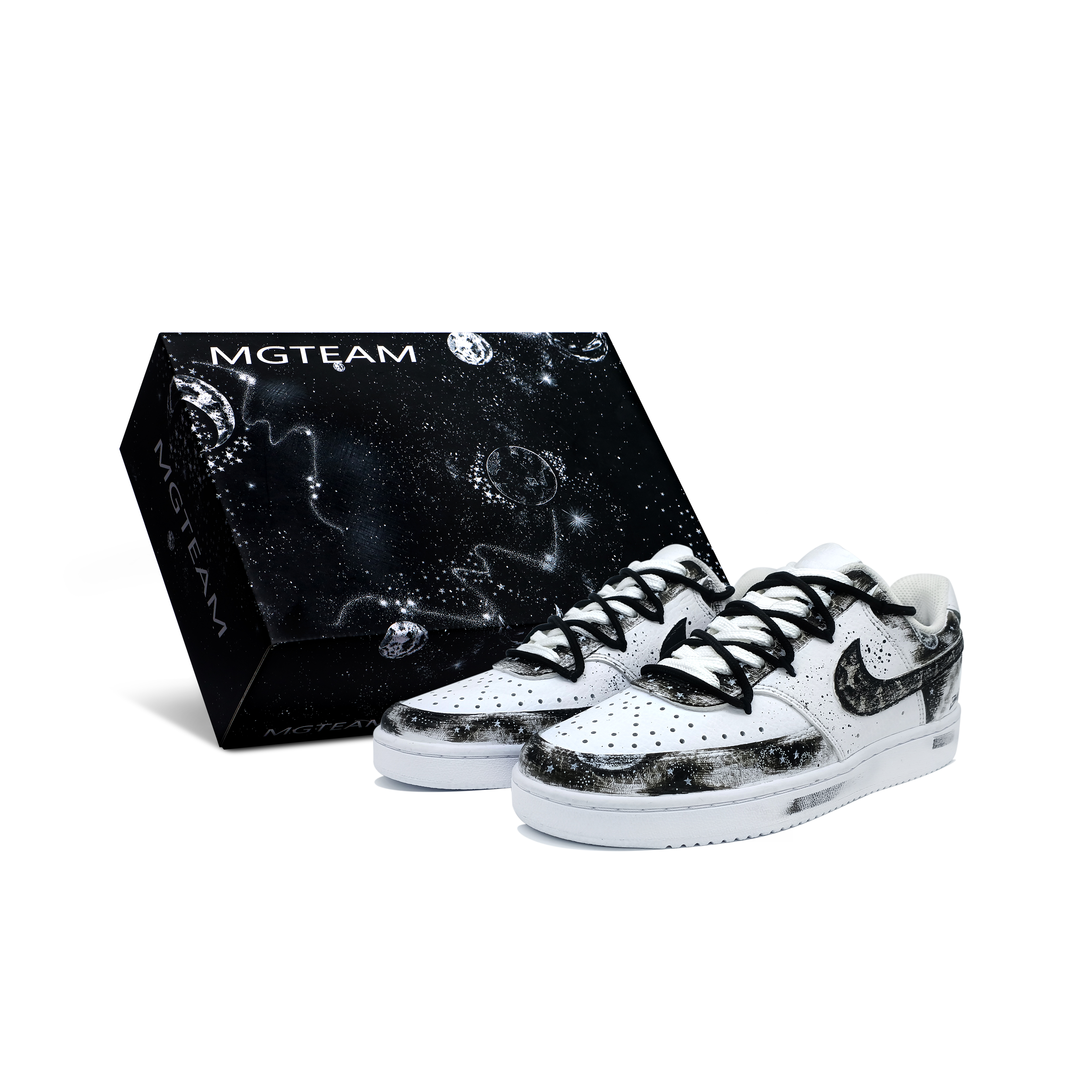 

Nike Кроссовки для скейтбординга Court Vision 1 Low Top, мужские, черно-белые