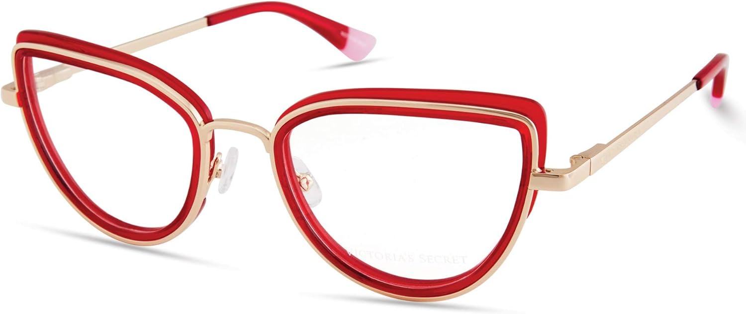 

Victoria's Secret очки VS 5020 066 красные прозрачные/золотая оправа с золотой звездой