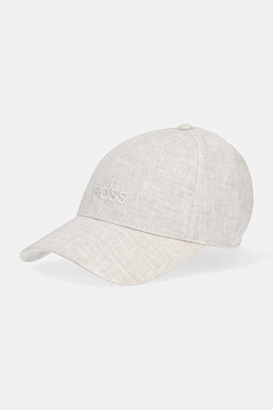 

Льняная кепка с козырьком Boss, бежевый