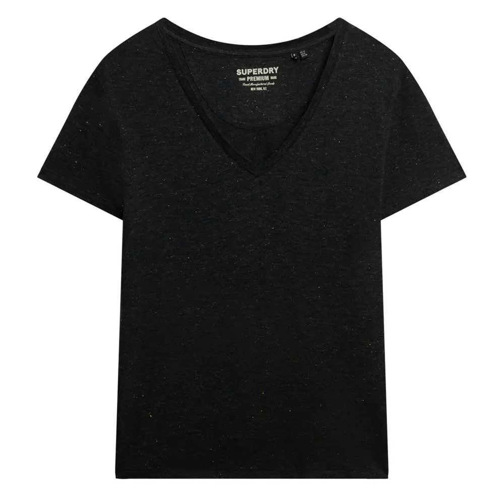 

Футболка с коротким рукавом Superdry Studios Slub Emb Vee, черный