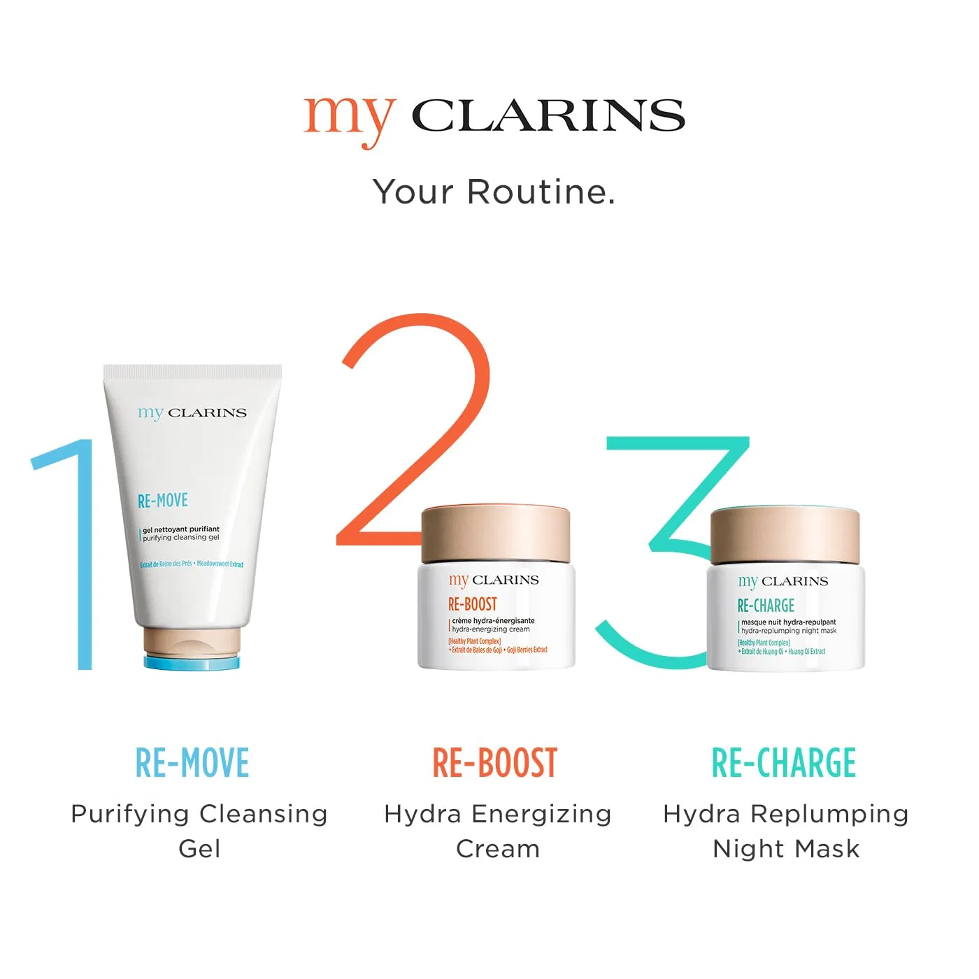 Маска для лица Clarins — Ночная увлажняющая «My RE-CHARGE Hydra-Replumping» от, 50 мл — фото 3