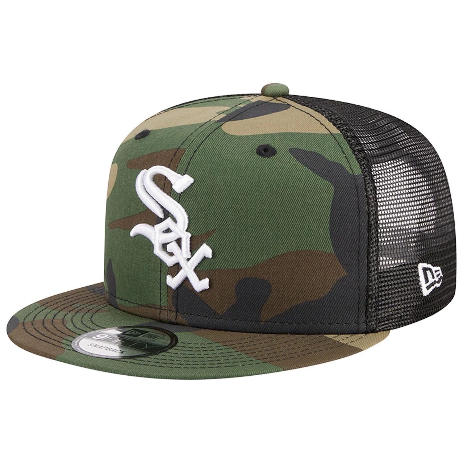

Мужская кепка New Era Camo Chicago White Sox Woodland Camo Trucker 9FIFTY Snapback