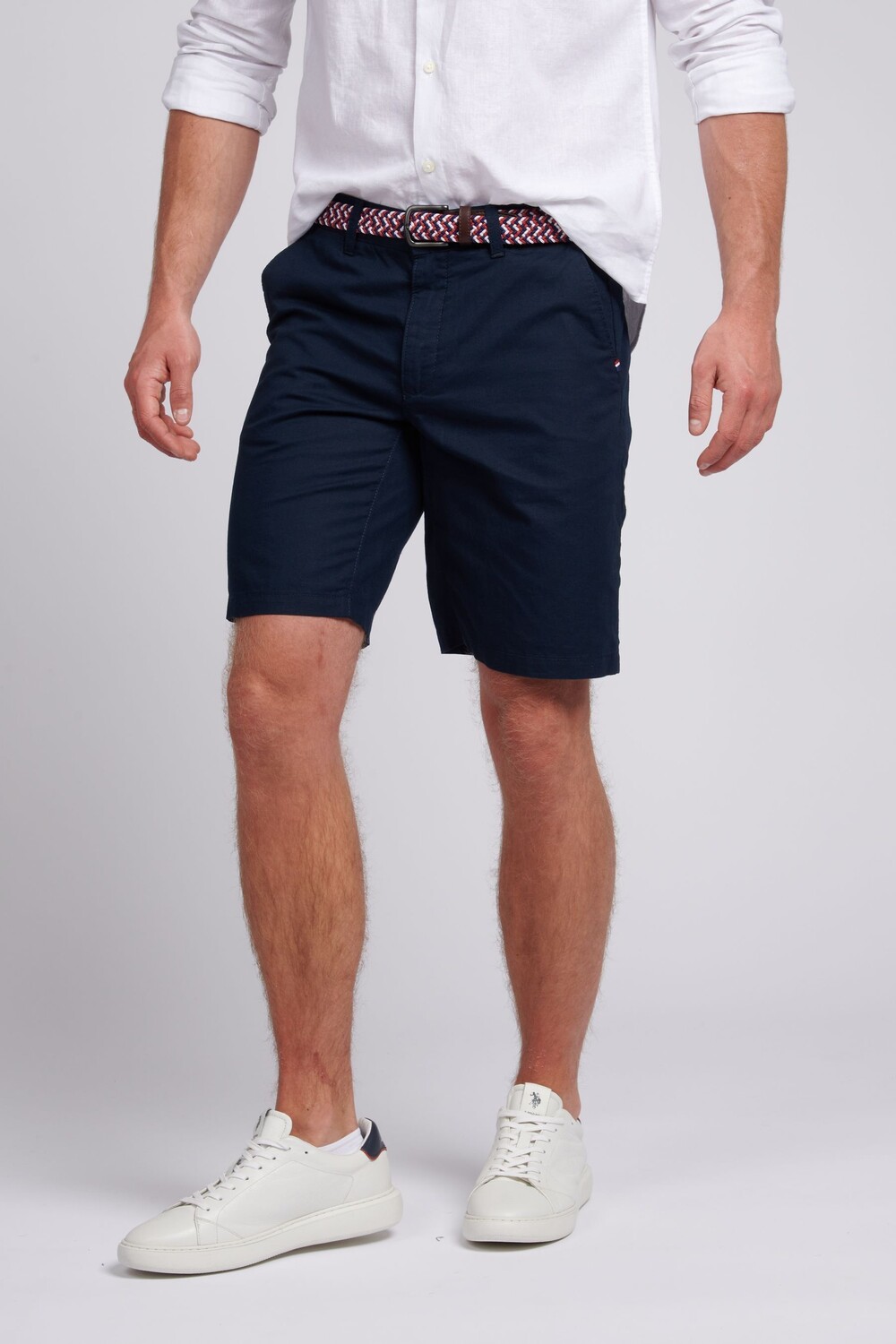 

Мужские шорты чинос из смесового льна U.S. Polo Assn, синий