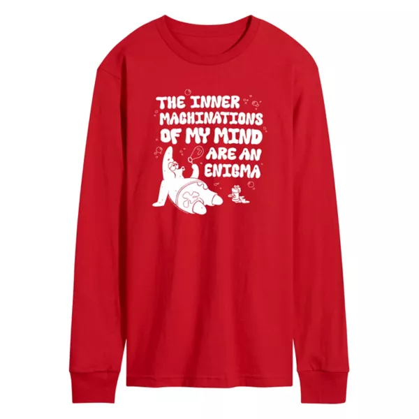 

Мужская футболка с длинным рукавом и принтом Патрика Губки Боба Квадратные Штаны Nickelodeon, красный