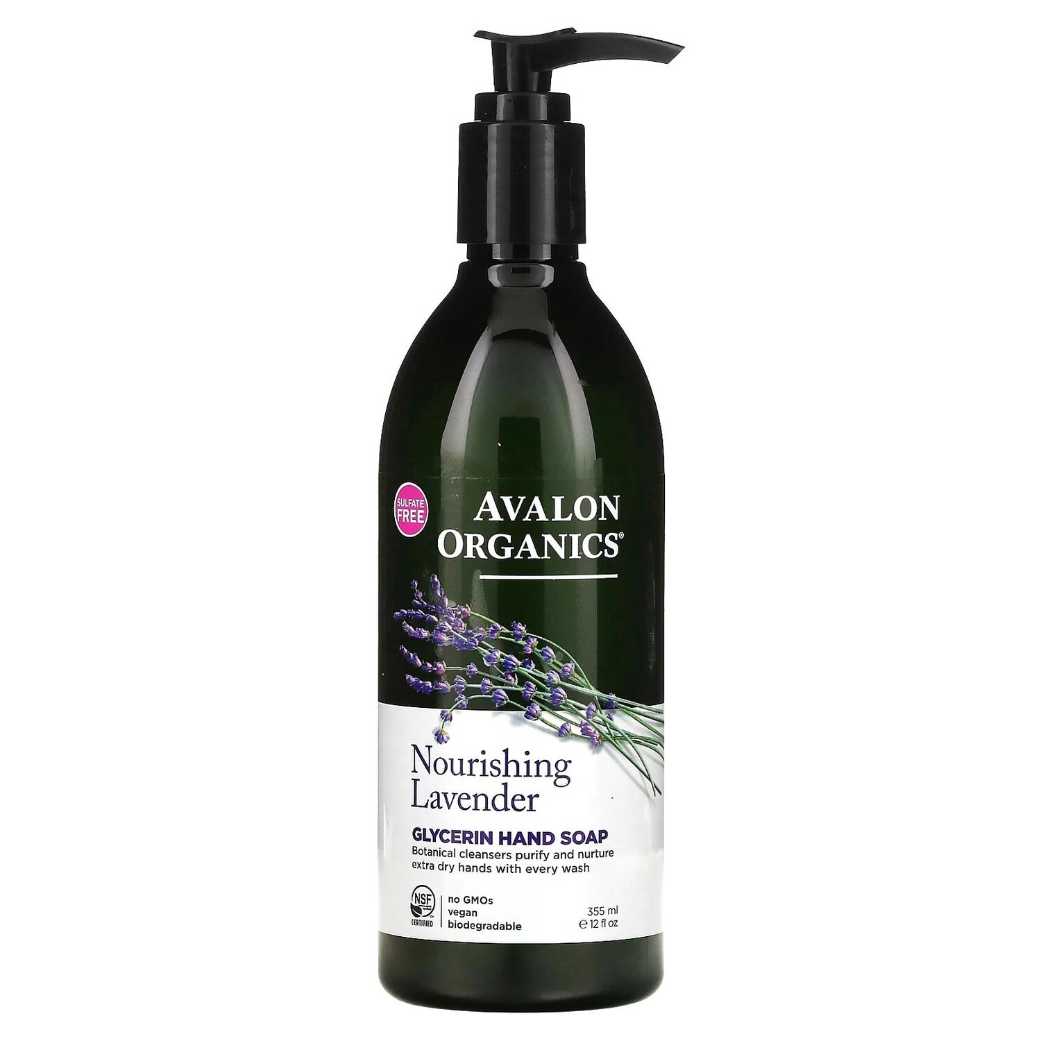 

Avalon Organics Глицериновое мыло для рук увлажняющая лаванда 12 ж. унц.(355 мл)