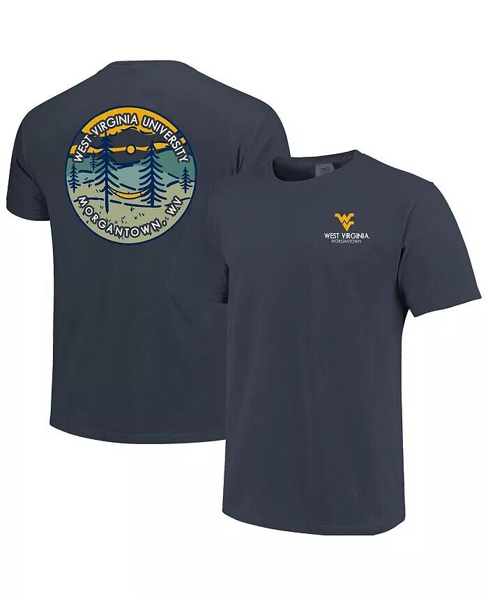 

Мужская и женская темно-синяя футболка West Virginia Mountaineers Scenic Comfort Colors Image One, синий