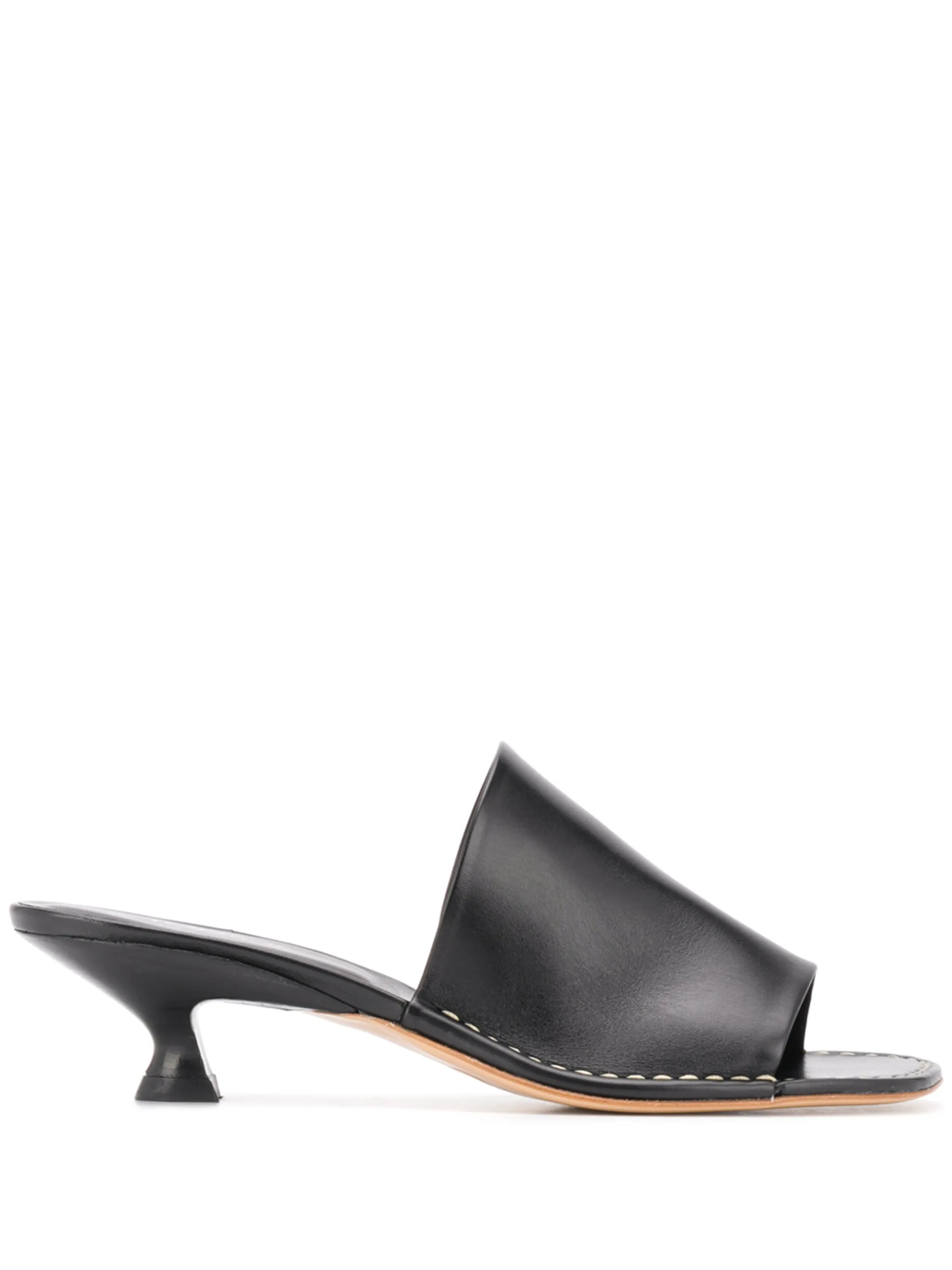 Мюли с контрастной строчкой Tod'S, черный