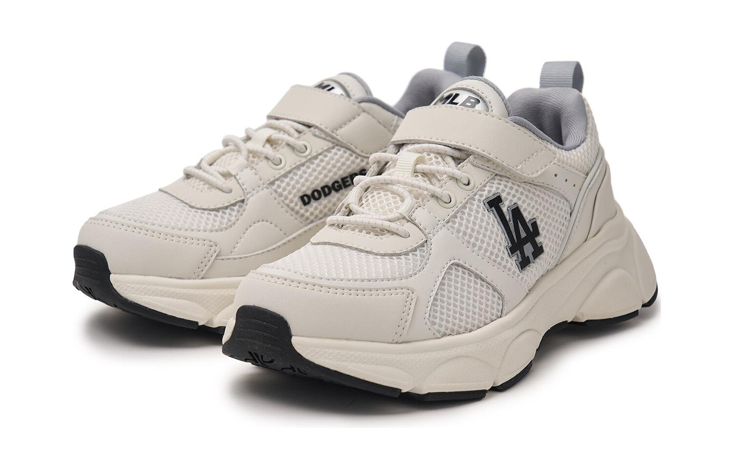 Кроссовки MLB Los Angeles Dodgers Kids Lifestyle Shoes GS Low-top Beige, бежевый — фото 3