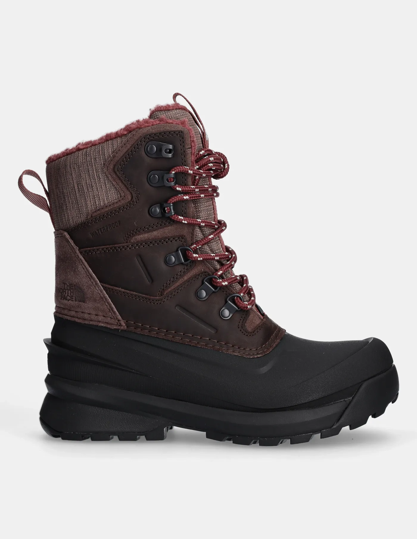 Женские зимние ботинки The North Face Chilkat V 400 комбинированные высокие, коричневый — фото 2