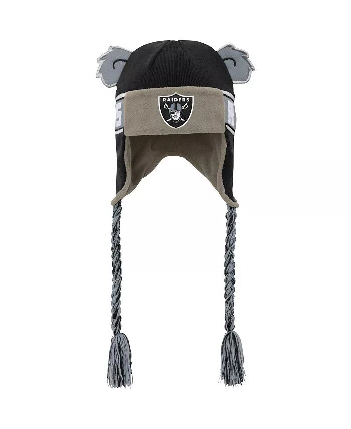 

Шапка для мальчиков и девочек с надписью Las Vegas Raiders, черная, с ушками, трикотажная Outerstuff