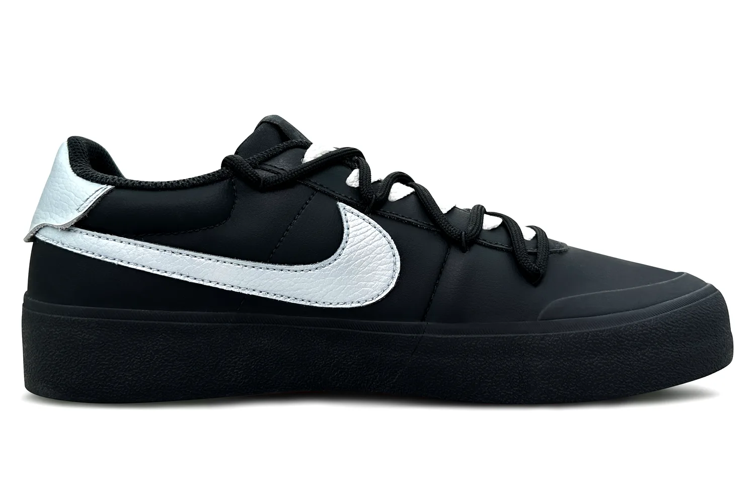 Nike Кроссовки для скейтбординга мужские Court Shot Divergent Electromagnetic Wave, Shimmery Cat Low top черные серебристые — фото 3