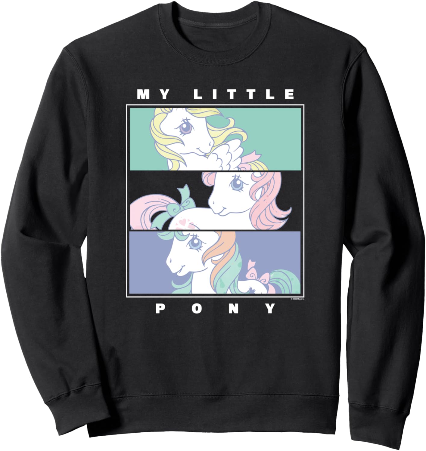 

Толстовка My Little Pony Retro Classic Rainbow Pony с разрезами, черная