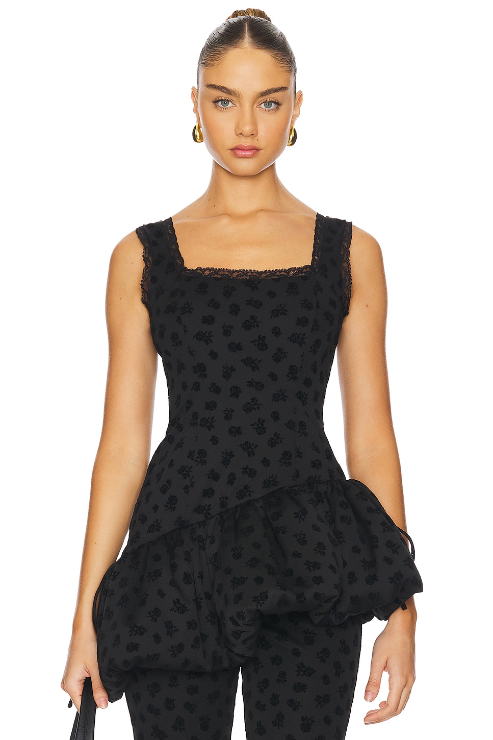 

Асимметричный топ claira For Love & Lemons, черный