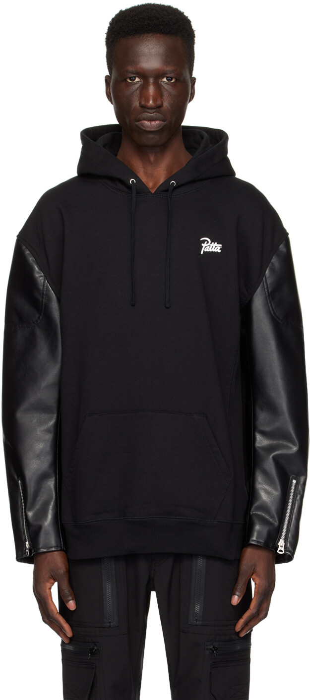 

Худи из искусственной кожи Black Patta Edition Junya Watanabe