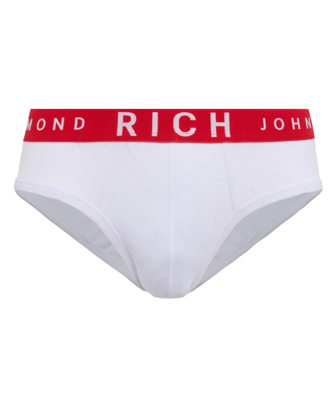 

Белые хлопковые трусы с низкой посадкой John Richmond, белый