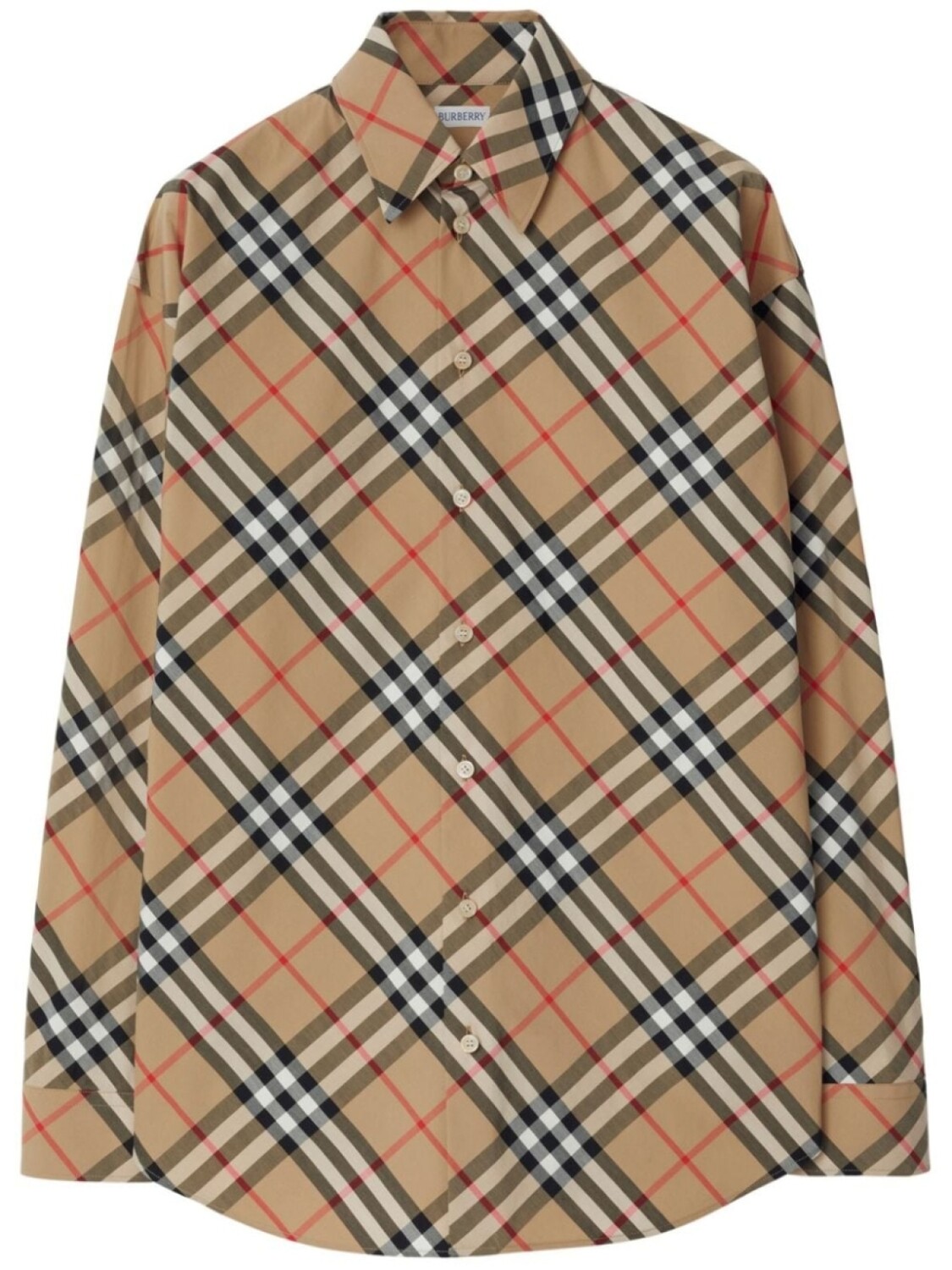 

Рубашка в клетку Burberry, коричневый