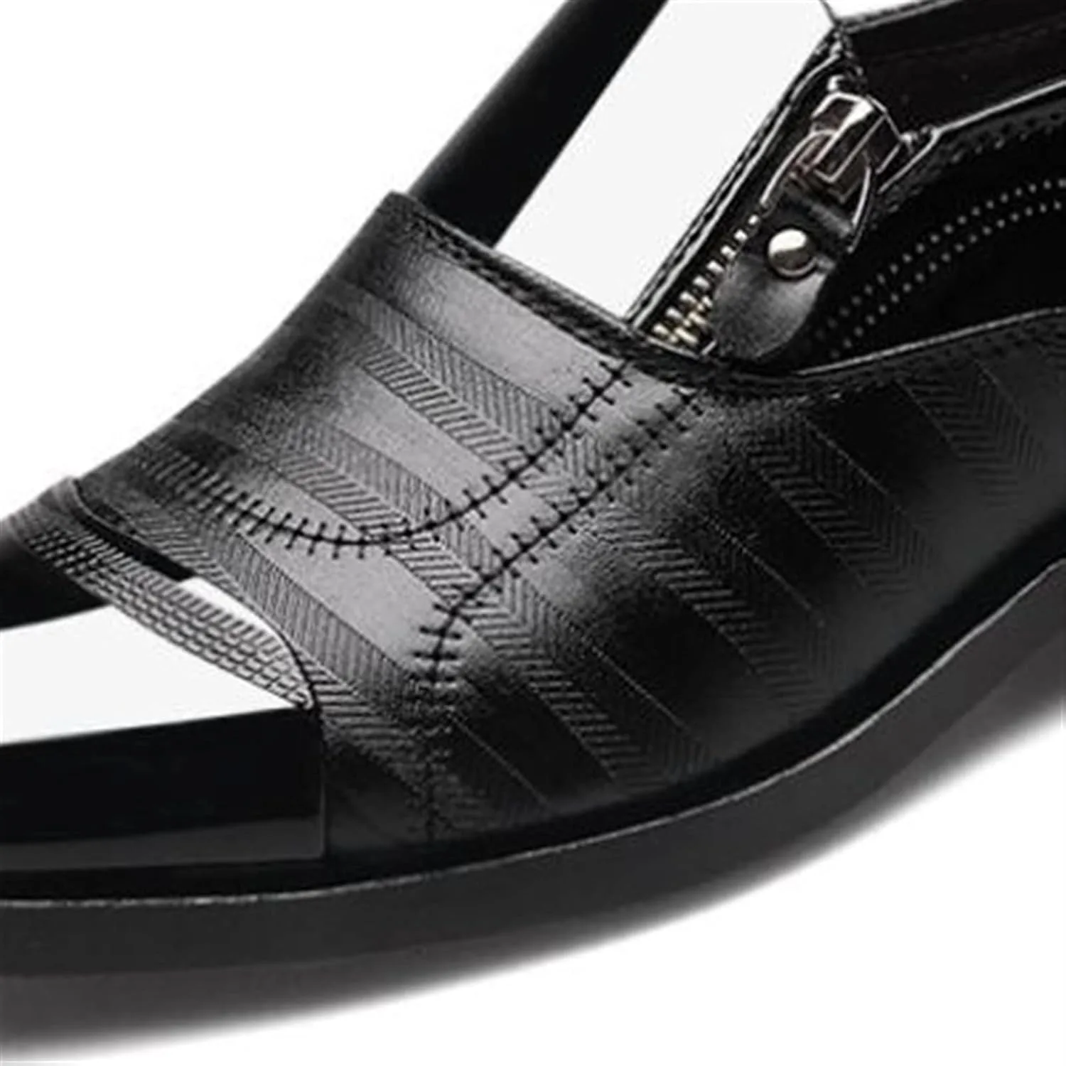 Классическая мужская обувь, удобная мужская кожаная обувь и резиновые туфли. Мужская обувь (9.5) Generic, черный — фото 2