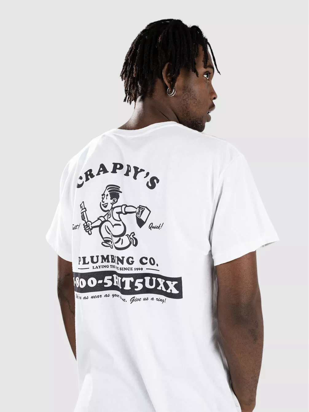 

Футболка Crappy's Plumbing Co. A.Lab, белый