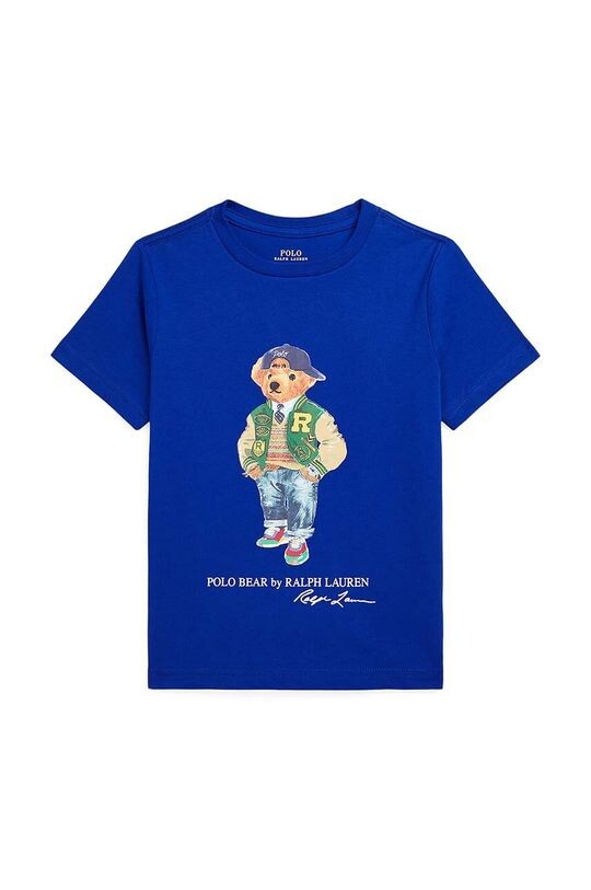 

Детская хлопковая футболка Polo Ralph Lauren, синий