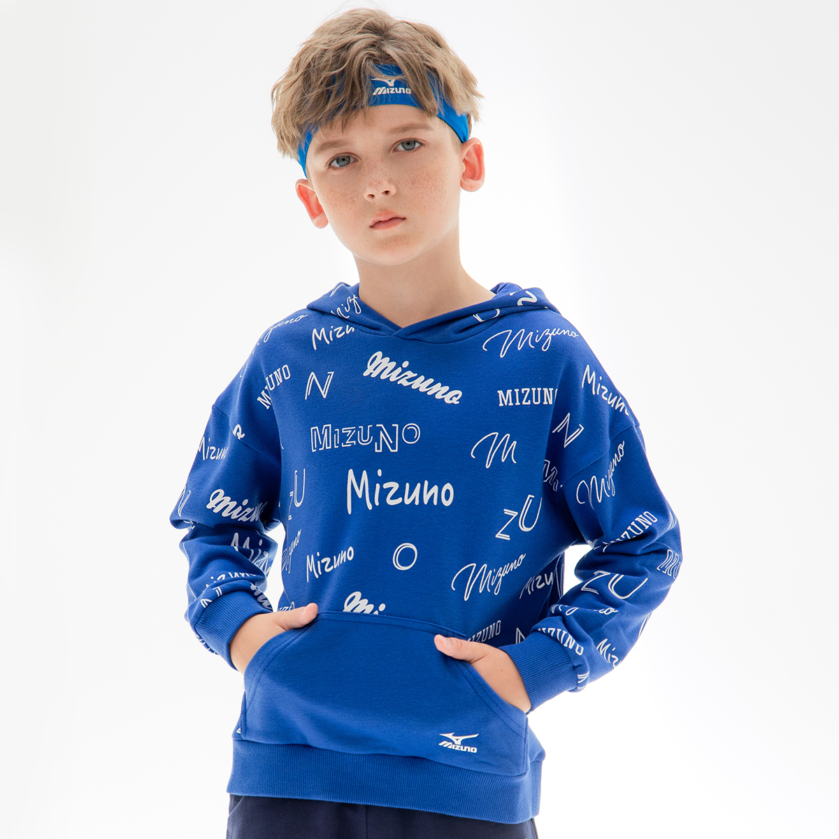 Свитшот школьный Mizuno, королевский синий — фото 3