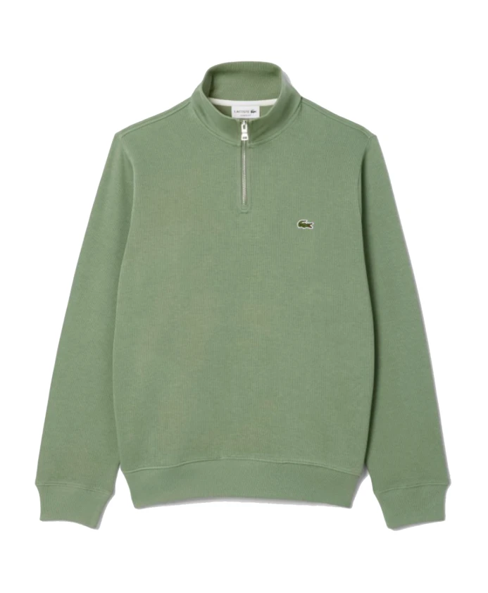 

Толстовка из трикотажа с высоким воротником и застежкой-молнией Lacoste, зеленый