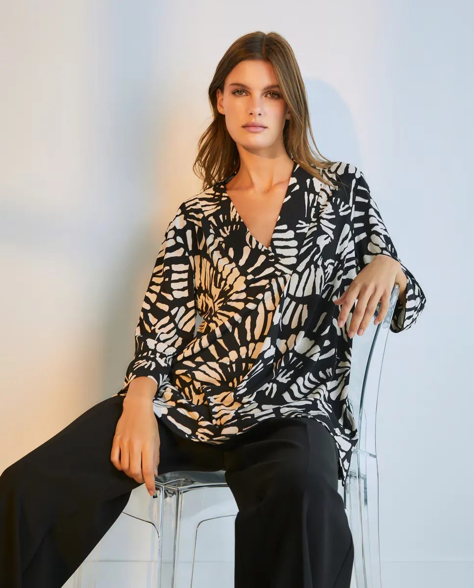 

Женская туника с рукавом 3/4 Woman El Corte Inglés, черный
