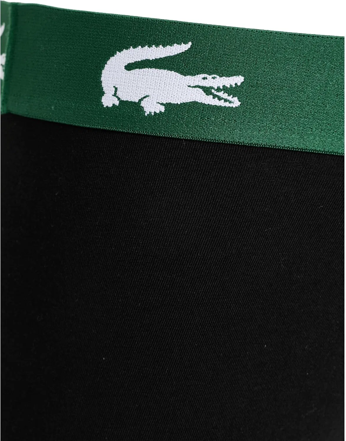 Боксеры Lacoste, 5 шт., хлопок с эластаном, средняя посадка, черный/зеленый/бежевый — фото 3