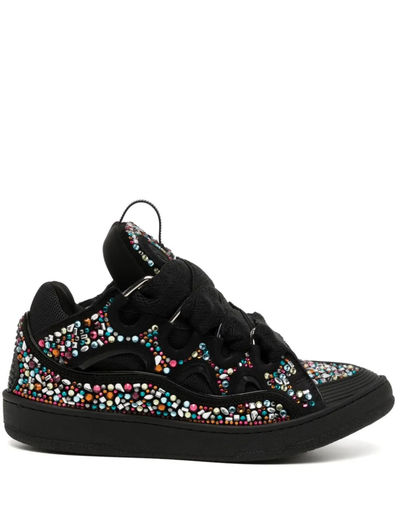 

Lanvin кроссовки Curb со стразами, черный